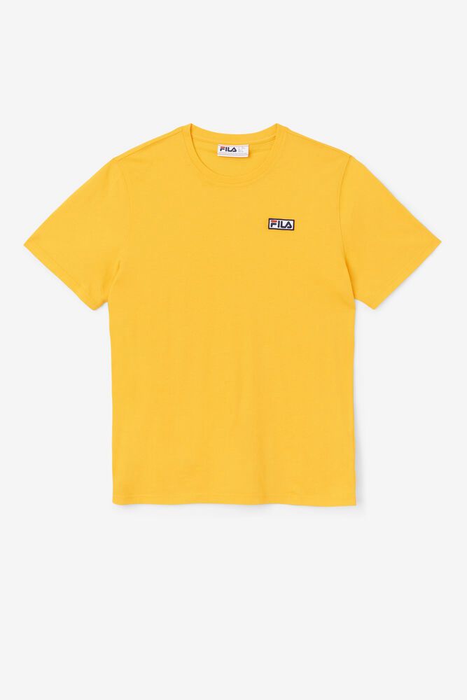 Fila T-Shirt Skylar Mens Yellow - India KYG-129736